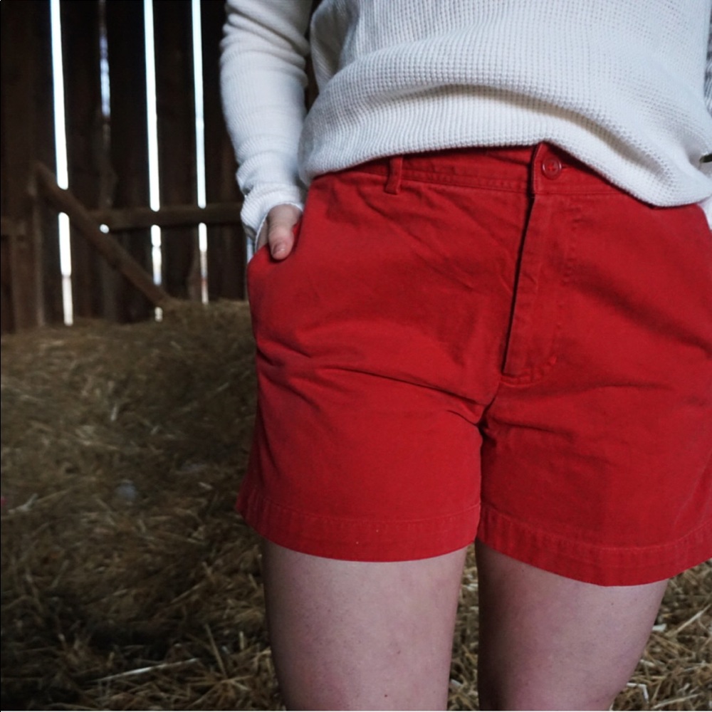 GAP Mid rise red shorts